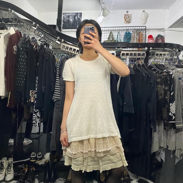 Petite flute 화이트 페어리 후드니트