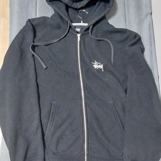 스투시 블랙 후드집업