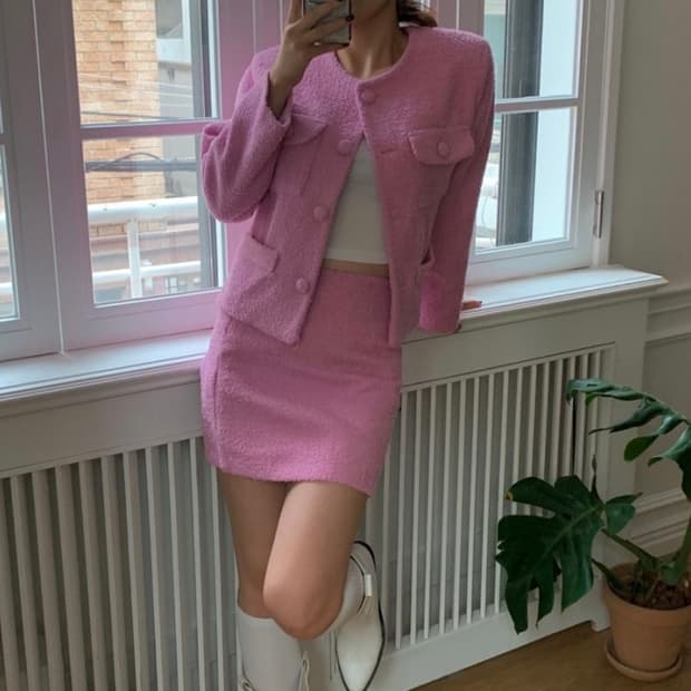 트위드 자켓 셋업