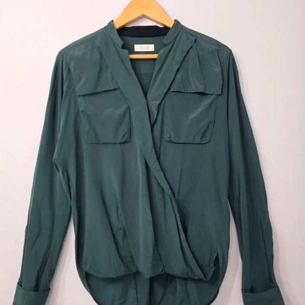 TIME 타임 랩 블라우스 셔츠 ~66