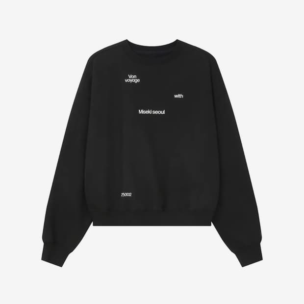 미세키서울 Von voyage sweat shirts BLACK