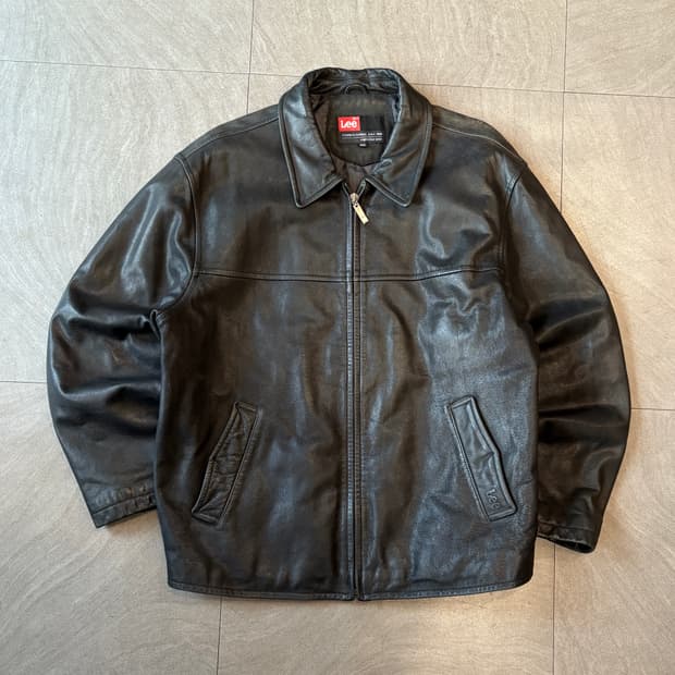 Lee 정품 블랙 소가죽 레더 가죽 자켓