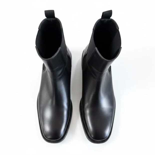 Belluet 블랙 가죽 첼시 부츠