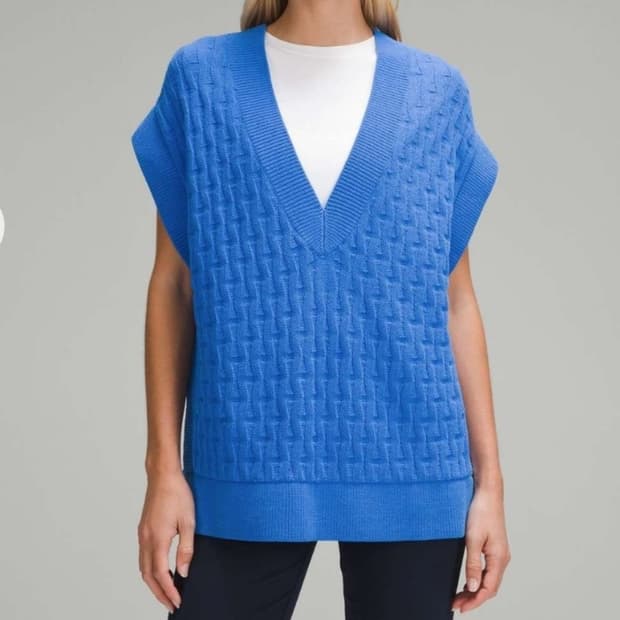 룰루레몬 케이블 니트 베스트 / 여성 조끼/ 여성 베스트