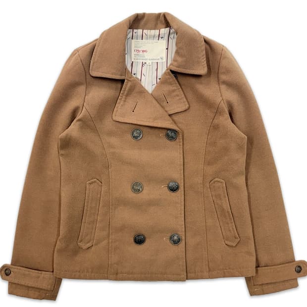 빈티지 179/WG 니콜클럽 라이트 브라운 더블 하프 코트