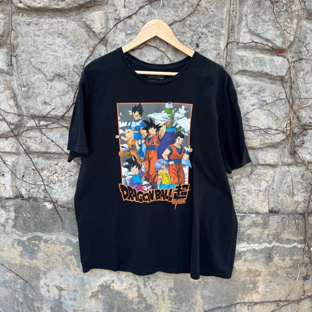드래곤볼 슈퍼 프린팅 빈티지 반팔 티셔츠 2xl