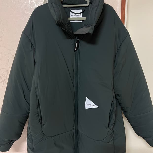 앤드원더 and wander 탑 플리스 코트 세이지 그린 L/XL
