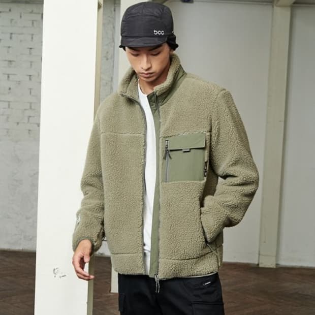 블랙야크 뽀글이 털 후리스 자켓 카키 95(M)