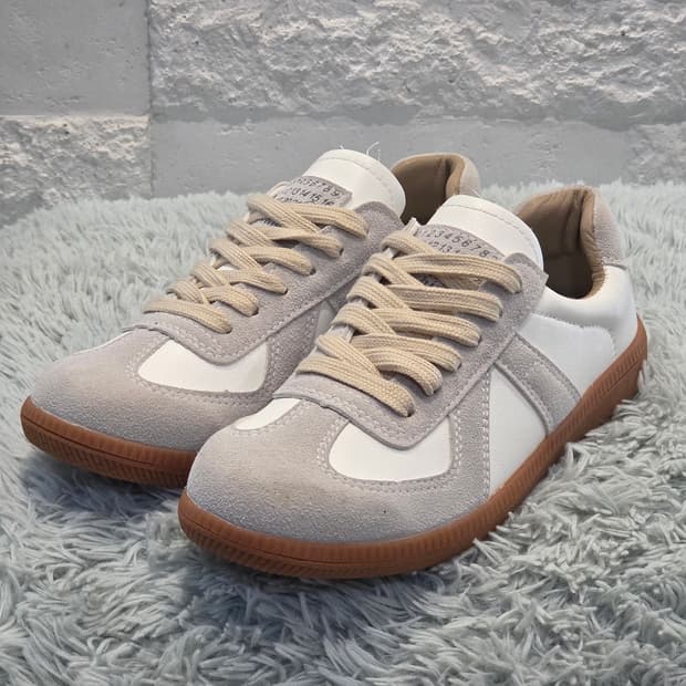 7a-16:메종 마르지엘라 독일군 스타일 화이트 스니커즈(230-235)