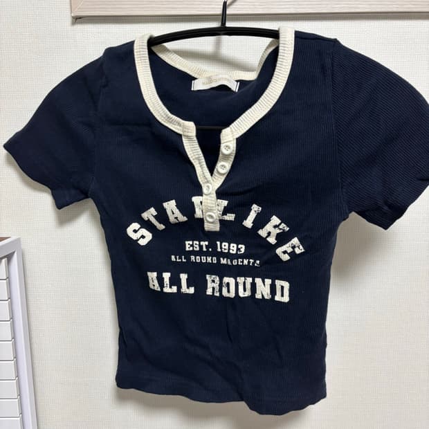 빈티지 크롭반팔티