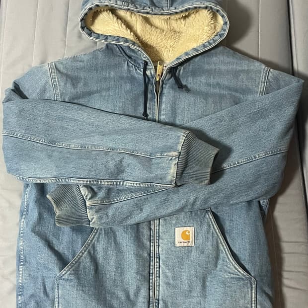 칼하트 wip 데님 연청 액티브 자켓