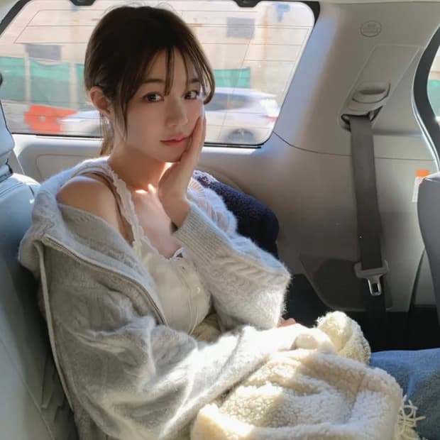 더바넷 케이블 니트집업 (그레이)