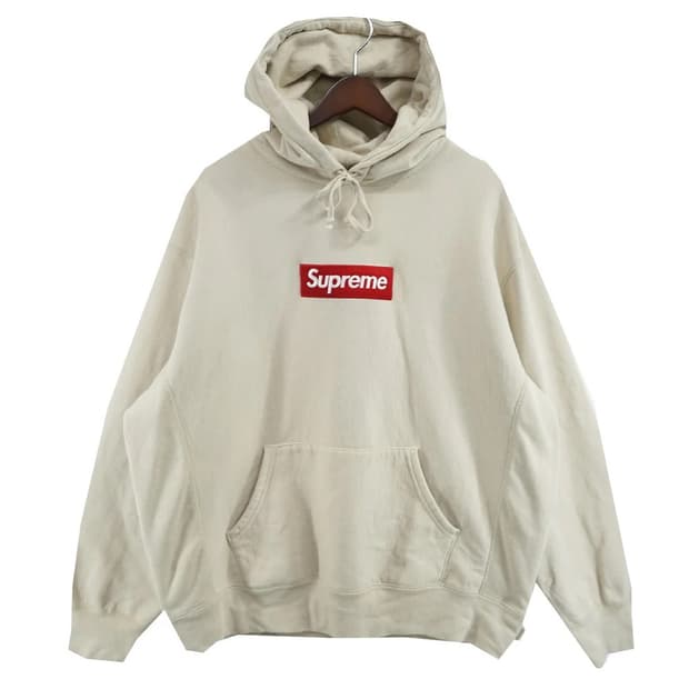 24AW Box Logo Hooded Sweatshirt Stone