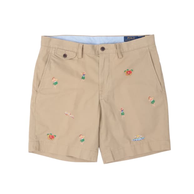폴로 랄프로렌 베이지 알로하 플래그 스트레치 스트레이트 치노팬츠