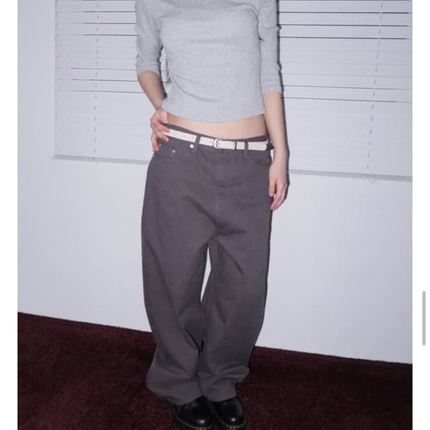 낫띵인커먼 베이직 와이드 코튼팬츠