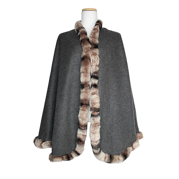 bellefennec 그레이 캐시미어 렉스퍼 케이프 (프리사이즈 )