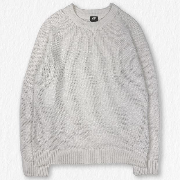 H&M 와플 니트 아이보리