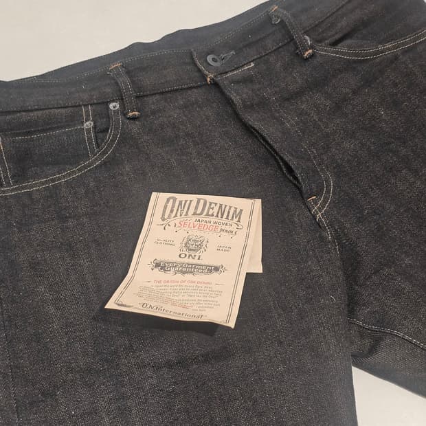 오니 데님 oni denim 246 bkol 12.5oz 셀비지 38