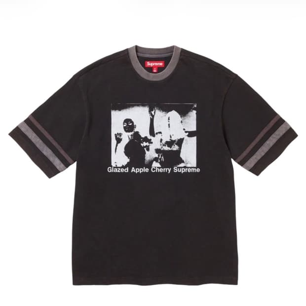[XXL] 슈프림 글레이즈드 애슬레틱 반팔 블랙 23FW