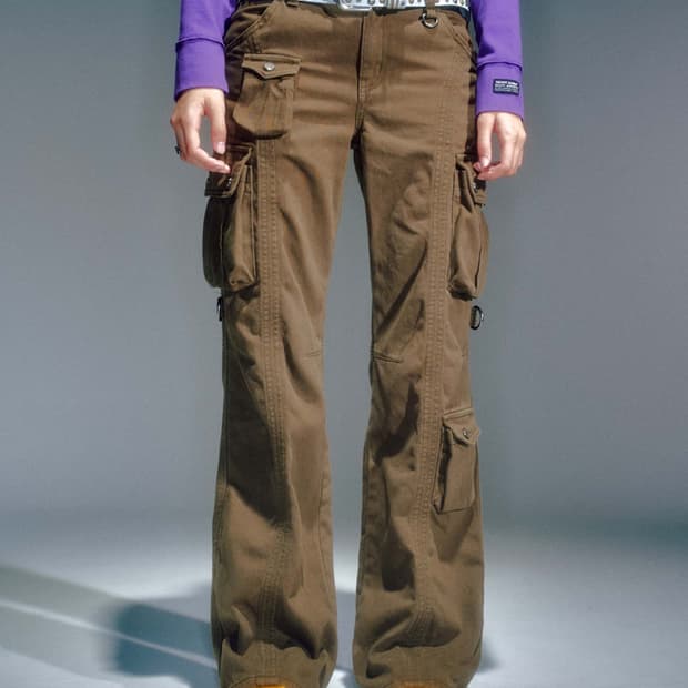 WOMEN SCOTTIE SEMI BOOTS CUT PANTS BROWN