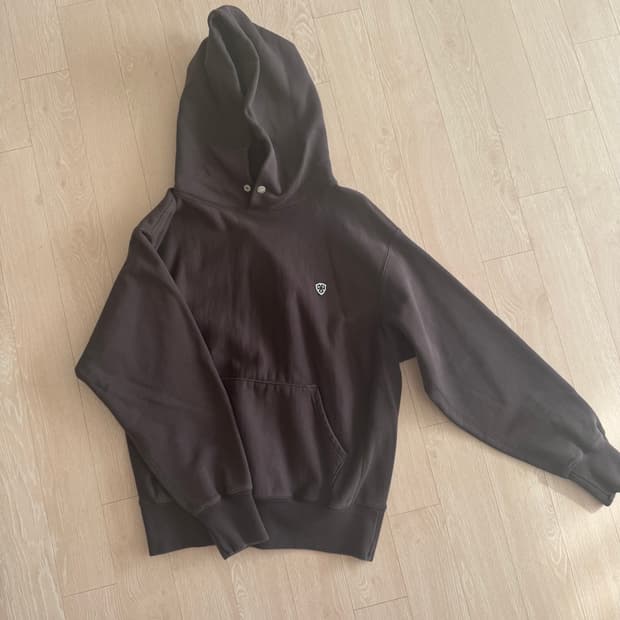 헤리티지플로스 후드티 브라운 S사이즈 221 reverse hoodie 