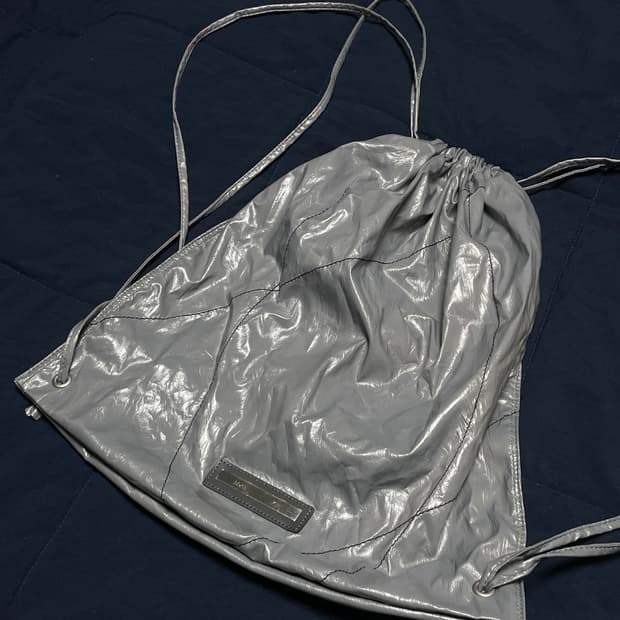 마뗑킴 스트링 코팅 백팩 그레이