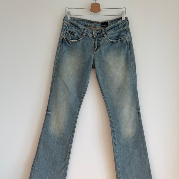 캘빈클라인 진(CK jeans) Y2K 워싱 부츠컷 데님 