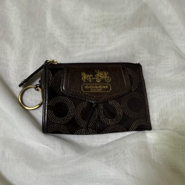 코치 빈티지 브라운 카드지갑