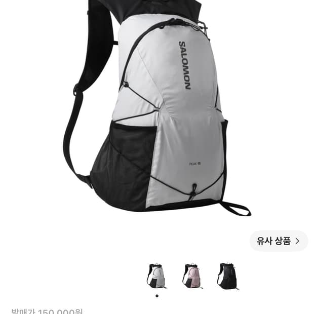 살로몬 백팩 피크 15 라이트 그레이
