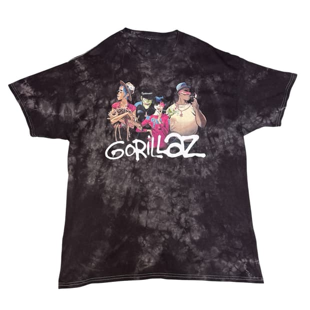 빈티지 고릴라즈 GORILLAZ 타이다이 밴드티 XL