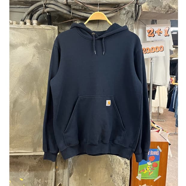 칼하트 기모 후드티 네이비 M #csz3964