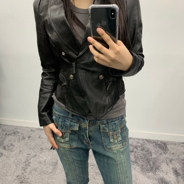 Viki collection 램스킨 나폴레옹 레더자켓