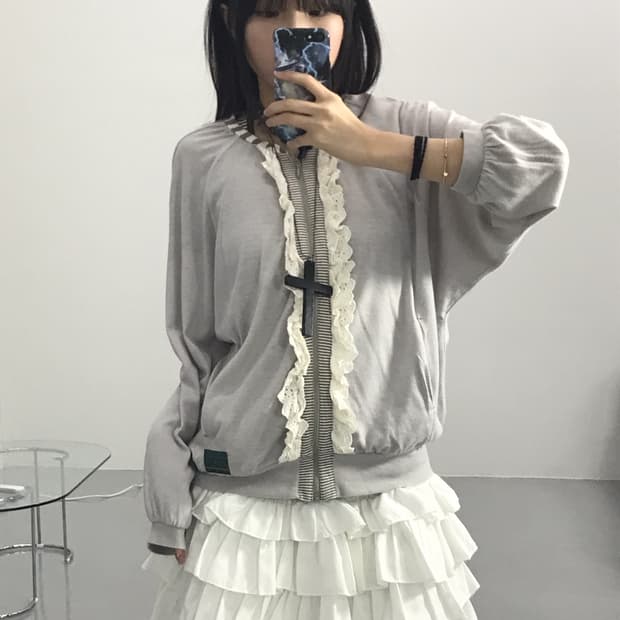 Zucca Frill Zip Up Top