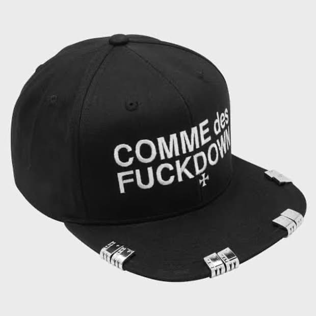 Alice hollywood x comme des fuckdown 모자