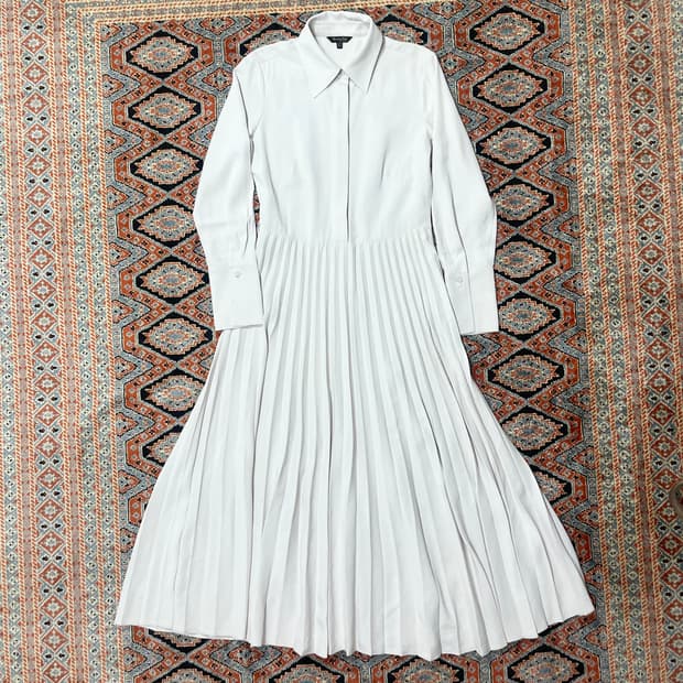 마시모두띠 massimo dutti 아이보리 맥시 플리츠 원피스 여성S