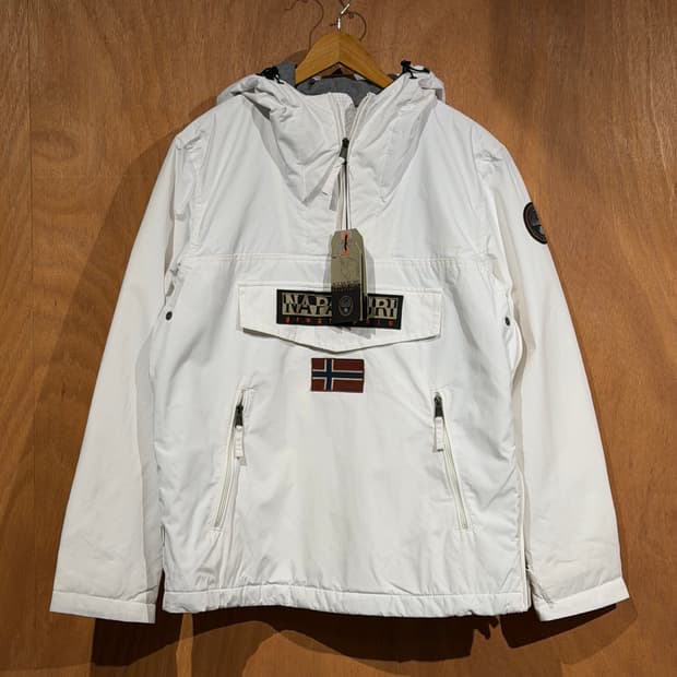 미사용)나파피리 화이트 스키 아노락 점퍼 L