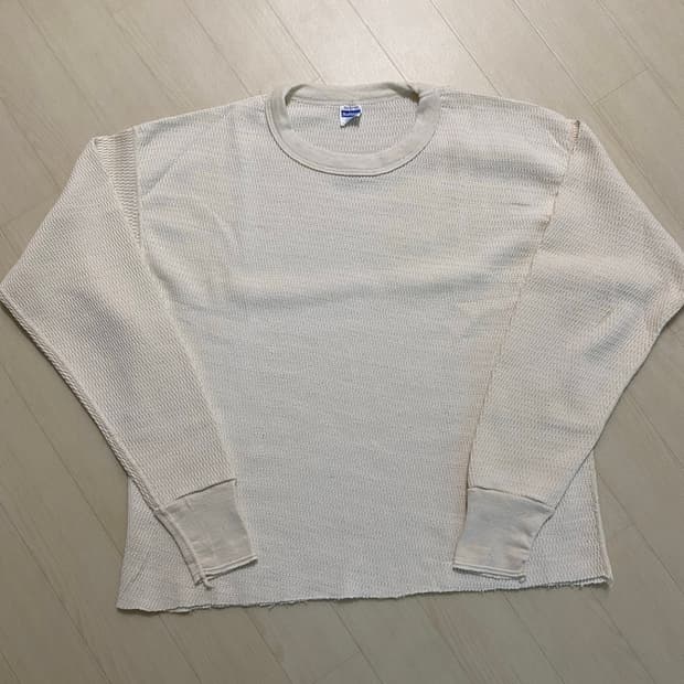 80s made usa 헬스니트 와플 써멀 롱슬리브 뤡코즈 블라인드파일즈