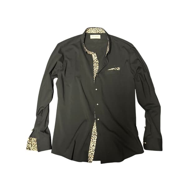 Vintage Leopard Black Shirt