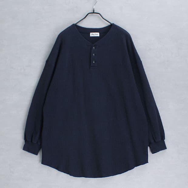 henly neck waffle L/S _S4362