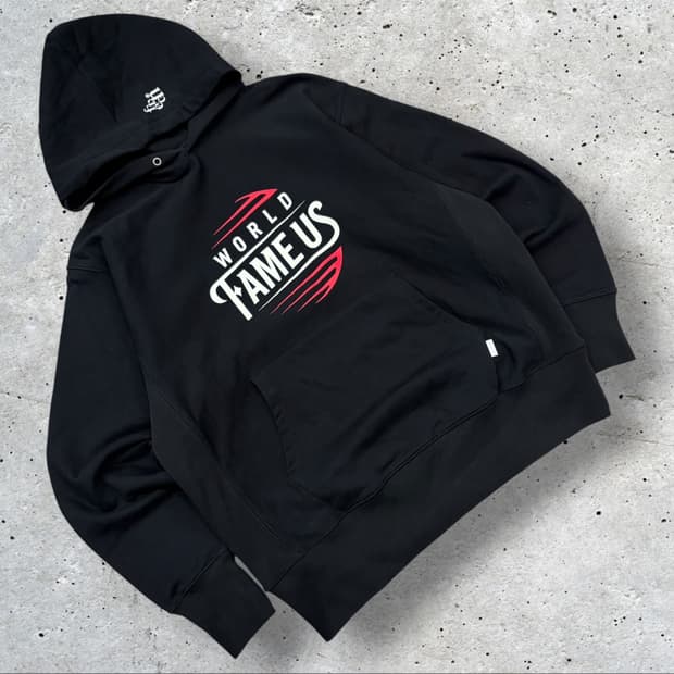 [M] FETCH 페치 월드페이머스 후드티 블랙 D829