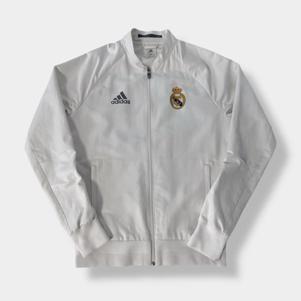 아디다스 레알마드리드 화이트 나일론 트랙 집업 자켓
