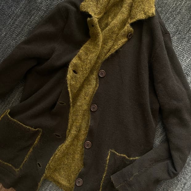 이세이미야케 모헤어 리버서블 가디건