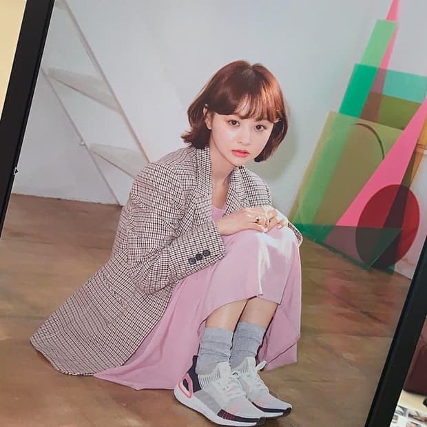 중고 ) 임블리 빈티지췍췍자켓 (핑크)