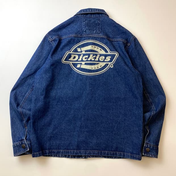 [M] Dickies 디키즈 빅 로고 데님 트러커 자켓