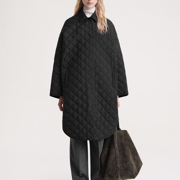 Toteme 토템 퀼팅 코쿤 코트 블랙 xxs