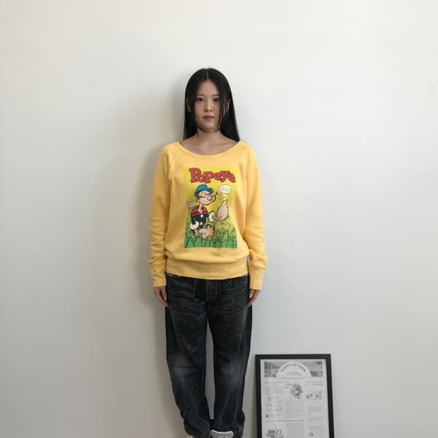 Uniqlo UT Popeye Sweatshirt Yellow