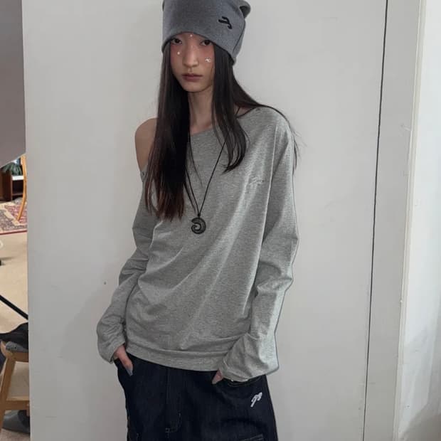 탄산마그네슘 송이송이로고 드레이프 비니 (차콜)
