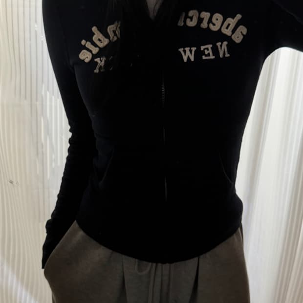 대장템 아베크롬비 네이비 후드집업 L