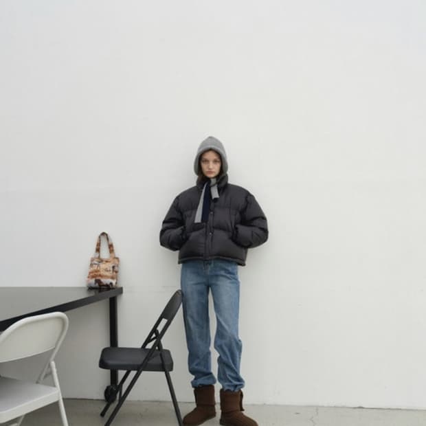 엔조블루스 숏패딩 검정 프리사이즈