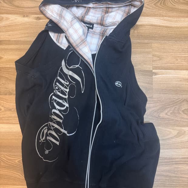 빈티지 펑크 민소매 후드